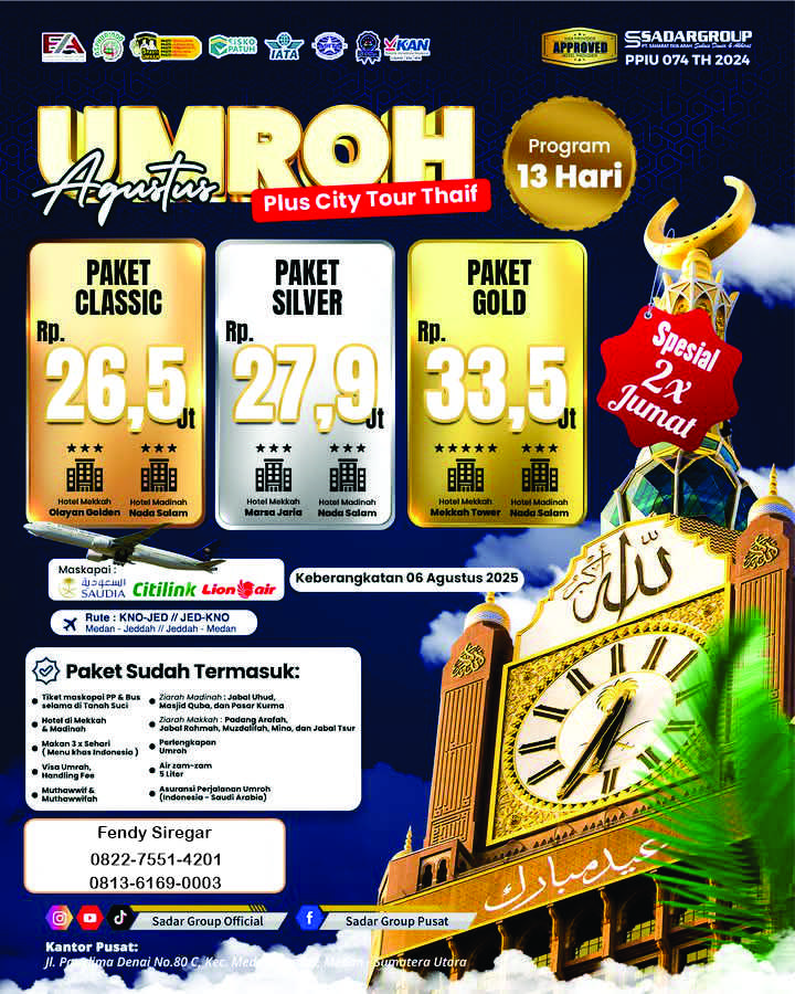 Umrah Agustus Paket Silver 